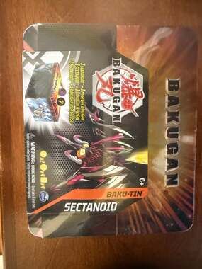 Bakugan Baku-Tin • Sectanoid Premium Collectors Storage Tin with Mystery Bakugan